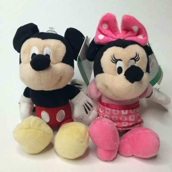 Disney Other - Disney Set of Mickey & Minnie Plush Baby Rattles